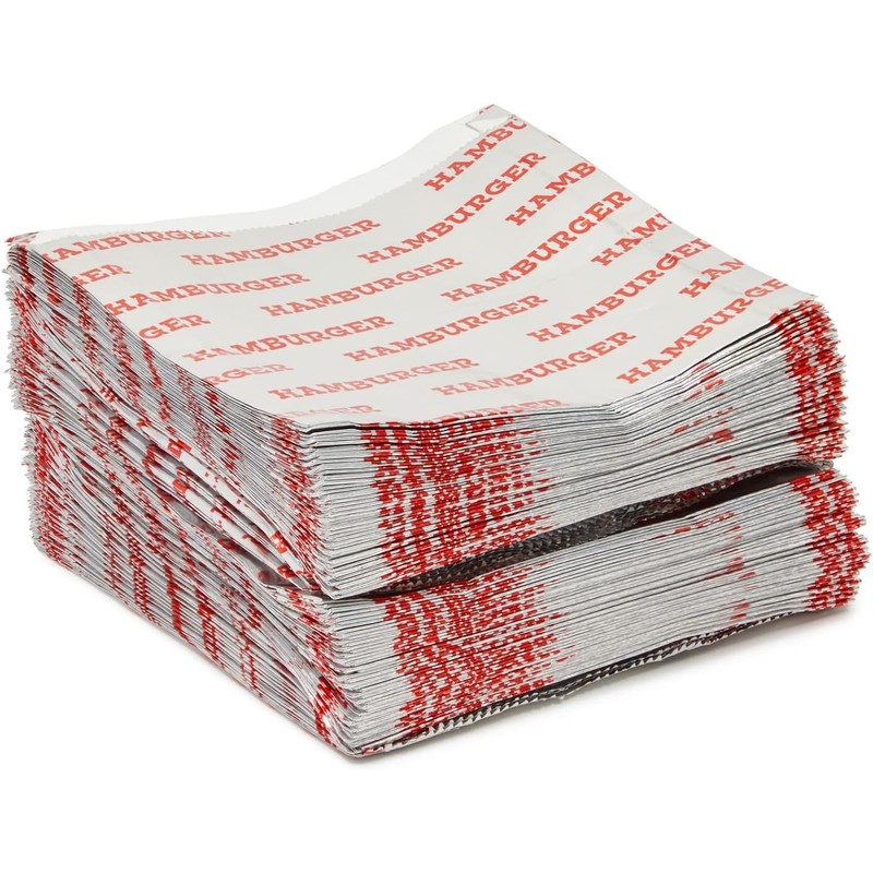 Bits N Things Large Foil Hamburger Printed Bag 6" x