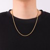 Fiusem Gold Plated Wheat Chain Necklace for Men, 3mm Gold