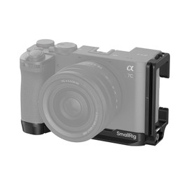SMALLRIG A7C II A7CR L-Bracket, L-Angle for Sony Alpha 7C II/Alpha 7CR, L-shaped Plate Quick Release Plate for Arca, with Strap Hole, QD Hole and 1/4"-20 Thread Holes - 4569