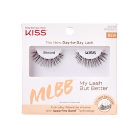 KISS My Lash But Better False Eyelashes, Blessed', 12 mm, Includes 1 Pair Of Lash, Contact Lens Friendly, Easy to Apply, Reusable Strip Lashes