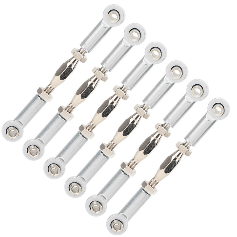6Pcs Aluminum Alloy Adjustable Push RodsTurnbuckle Rod Linkage Accessories for