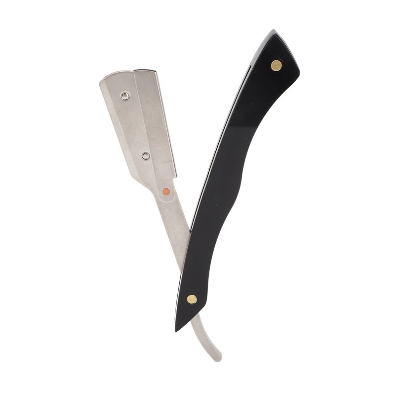 Beard Blade Holder Stainless Steel Foldable Manual Barber Straight Edge