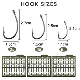 Shaddock 18pcs Carp Fishing Hair Rigs Boilie Rig Carp Leader Braided Line Fishing Hooks Handmade Carp rigs with Boilie Stoppers