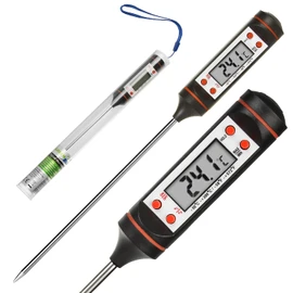 Green Blue GB178 Digital Pen Thermometer, Thermometer Probe for Food, Food Thermometer from -50 °C to approx. +300 °C, LCD Display