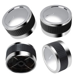 Gas Grill Knobs, Grill Control Knob Replacement Chrome Plated Plastic with Nonslip Grip Fit for BBQ D-Shape Valve Stem Design Gas Burner