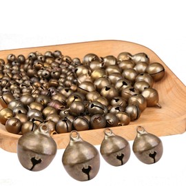 Bustlwor Pack of 200 vintage bells in bronze, bells for crafts, small bells, suitable for crafts, jewellery, Christmas decorations, pet bells (8 mm, 14 mm)