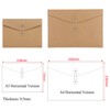 10 Pcs A4 Kraft Paper Envelopes File Folders Pockets Project
