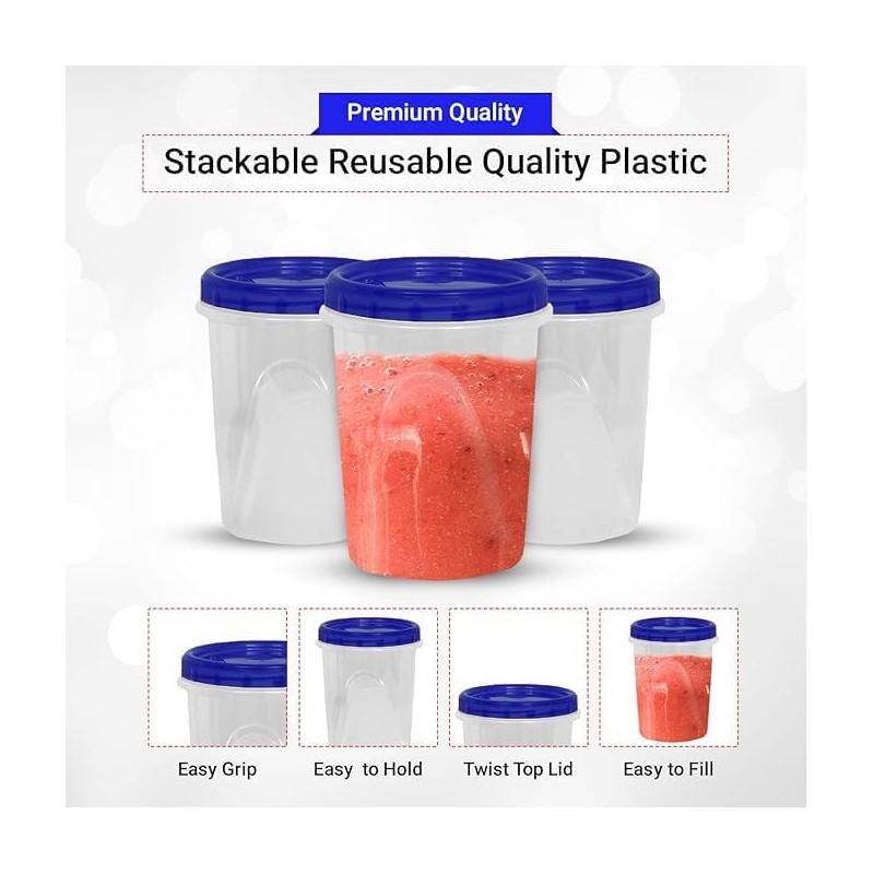 HomeyGear 32 oz - 8 Pack Twist Top Food Deli