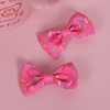 Hot Pink Confetti Sprinkle Birthday Hair Bows with Alligator Clips,