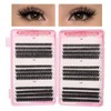 Cluster Eyelash Extensions, 570pcs D Curl Thick Cluster Lashes, Natural