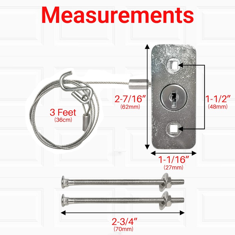 Universal Garage Door Emergency Release Lock Cable, Garage Door Opener