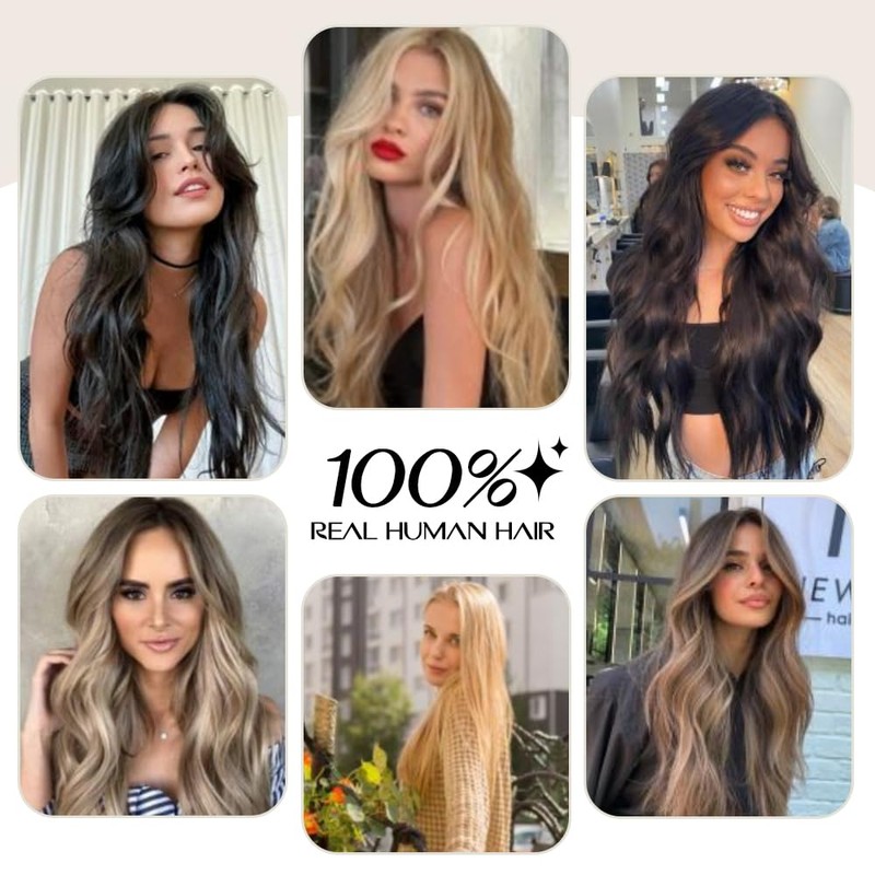Boymia Extensiones De Cabello Humano Con Punta I, N.° 1B,