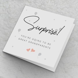 Pregnancy Announcement Card | Surprise You're going to be Great Grandparents Cute Expecting Baby Announcing We're pregnant cards