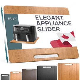 Ibyx Elegant Sliding Tray for Your Coffee Maker & Heavy Kitchen Appliances - Sturdy, Slides Easily from Under The Cabinet (Natural, 16" W x 13" D)