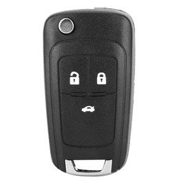 Caja del llavero del coche KIMISS, cubierta plegable 3 botones control remoto caja del llavero del coche caja de la llave inteligente de control