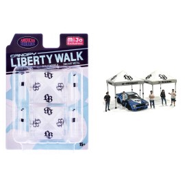 DCD American Diorama's Limited Edition 1/64 Scale Model 'Liberty Walk' White Canopy 2-Piece Set Diecast Toys