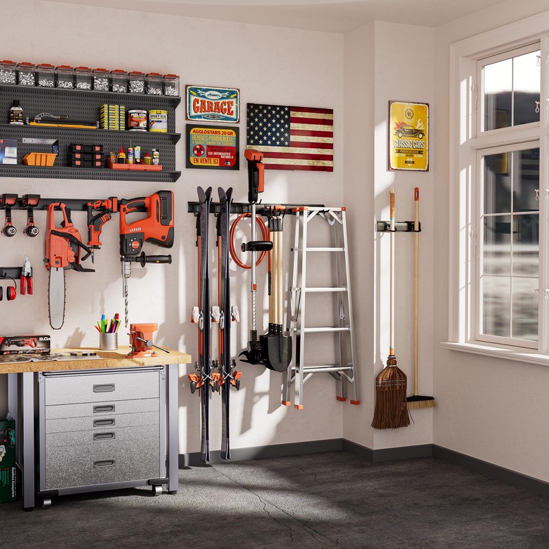 Nacial 13 Pack Garage Tool Organizer Wall Mount, 48" Adjustable