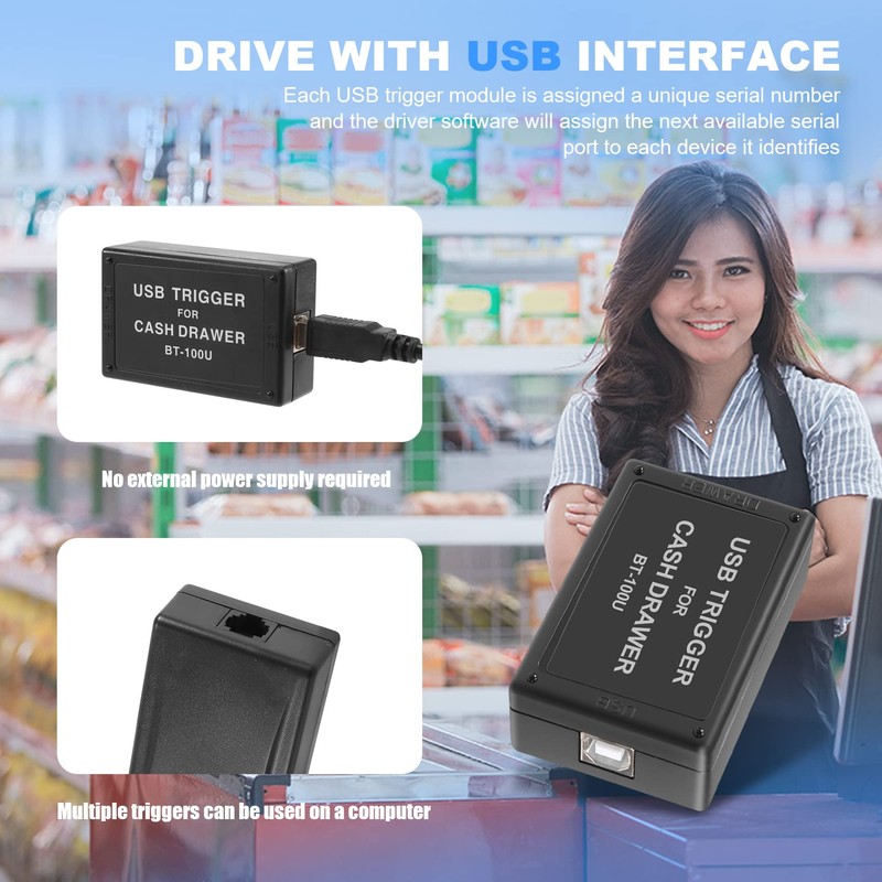 HiCOZZIE BT-100U 500294163 Cash Drawer Driver Trigger with Drawer Trigger