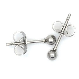 3mm stainless steel stud earrings | Small round studs