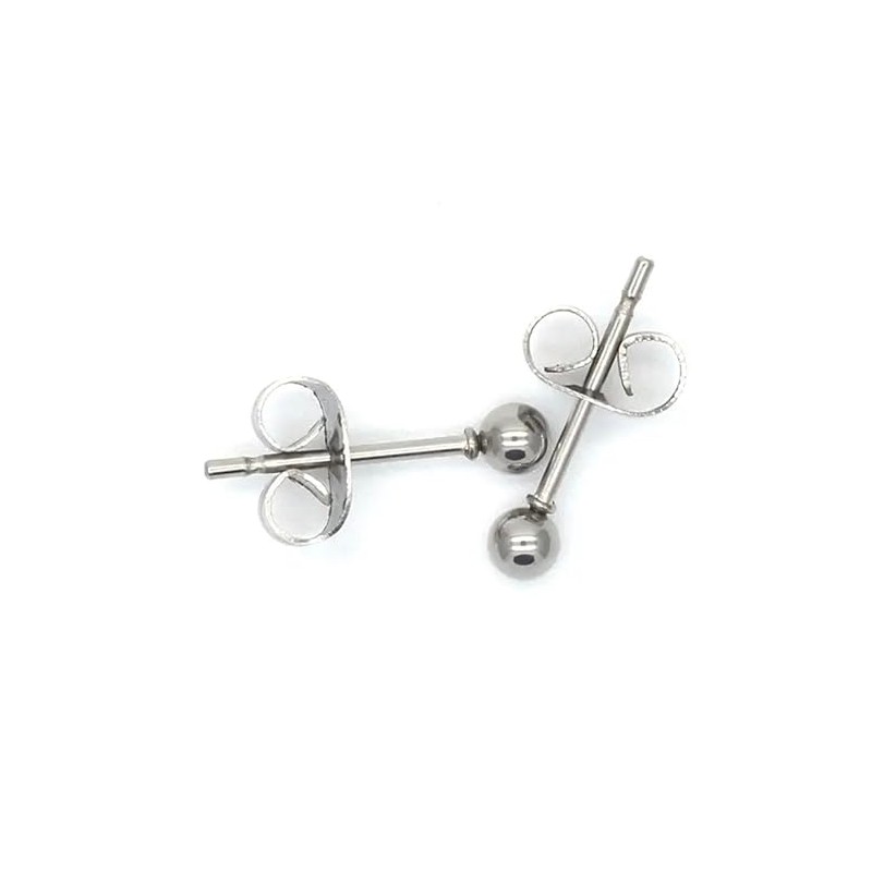3mm stainless steel stud earrings | Small round studs