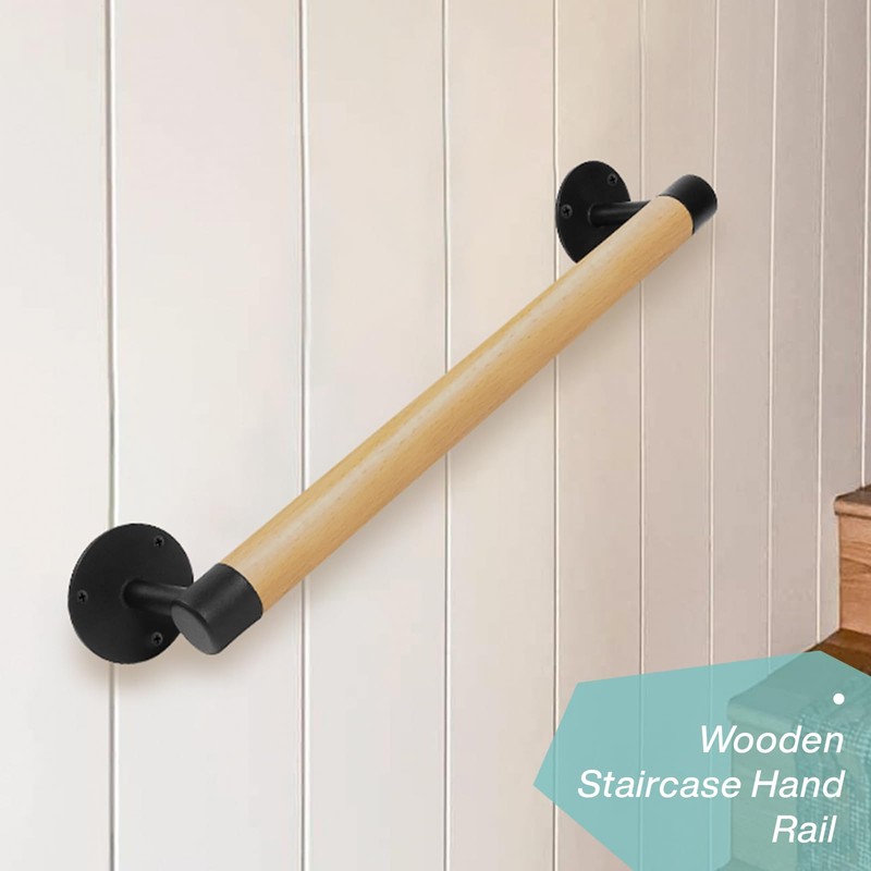 Purife 18 inch Real Wood Grab Bar Hand Rails for