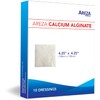 Calcium Alginate 4.25" x 4.25" 10/Box ( 10 Wound Dressings per Box) One Box by Areza Medical