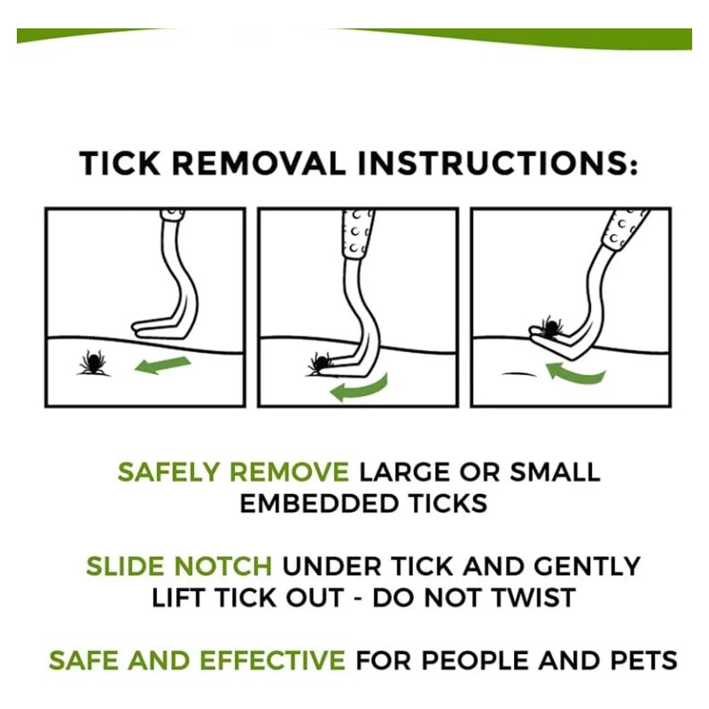 Pet Tick Remover Tool Set, 3 Sizes, Lime Green, for