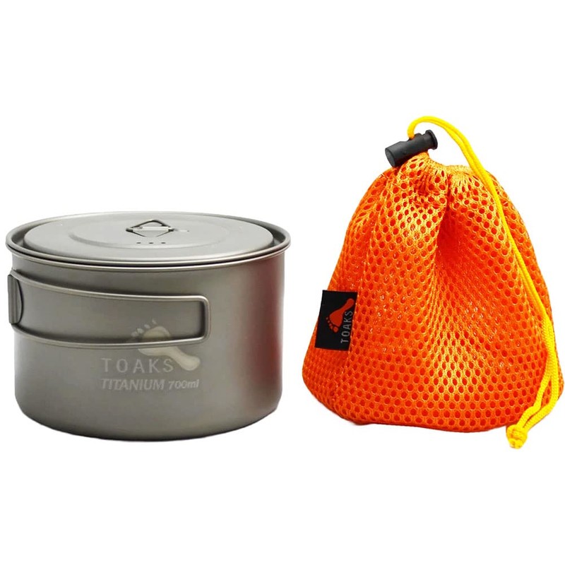 TOAKS POT-700-D115-L Titanium Pot, 23.6 fl oz (700 ml), Super
