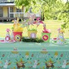 Fogcosy Easter Table Cloth,Easter Decorations Wipe Clean Tablecloth,Egg Chick PVC