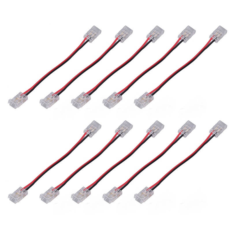 10pcs COB Strip Light Connector Professional Double Head 8mm 2