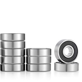 R8-2RS Bearings,1/2 x 1-1/8 x 5/16Inch Ball Bearing R8-RS Double Rubber Sealed Shielded Bearing ID 1/2in,OD 1-1/8in,Thickness 5/16in Deep Groove Ball Bearing for 3D Printer,Scooters Ball Bearing 10pcs