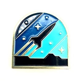 Space Shuttle Launch Metal Enamel Lapel Pin Badge