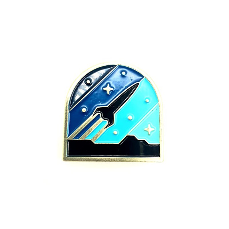 Space Shuttle Launch Metal Enamel Lapel Pin Badge