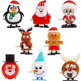 DERAYEE Pack of 8 Christmas Wind Up Toys, Wind Up Toy, Gift for Children, Boys, Party Favours, Christmas Stockings