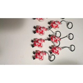 Unbranded VINTAGE 1960'S NOSTALGIC SANTA HOLDING LANTERN & SATCHEL KEYCHAIN NEW OLD STOCK