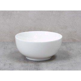 HomeVss, Bone China Coupe Shape, Elegance White Deep Bowl 6", Case of 6