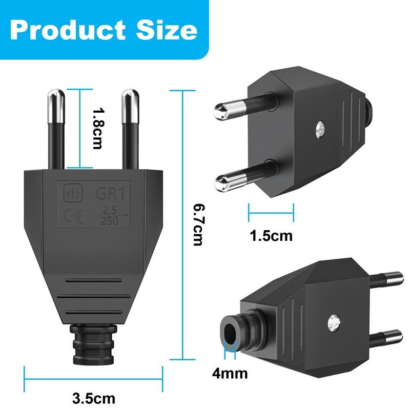 Flat Plug, Euro Plug, PABANCE Socket Plug, Flat Power Plug,