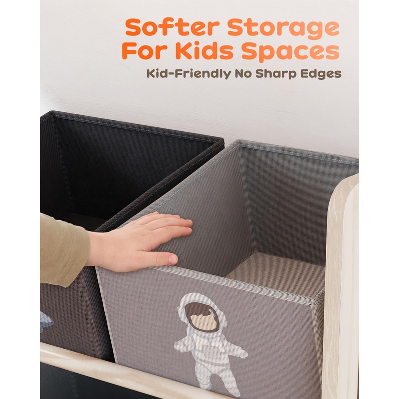 yoopin Toy Storage Organizer with 3 Shelves and 9 Bins,