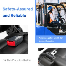 Universal Forklift Seat/Tractor Seat - Compatible with Forklifts, Tractors, Zero-Turn Mowers, Skid Steers, Telehandlers, Backhoes, Excavators -Safety Belt, Adjustable Backrest,Sliding Rails, Black