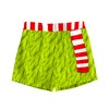 Boys Christmas Green Boxer Shorts Girls Xmas Green Monster Drawstring