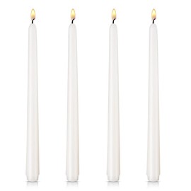 4Pack Taper Candles - Taper Candles 10 Inch Dripless, Smokeless & Unscented - 8 Hours Long Burning - Hand Poured Tall Candlesticks - Ideal for Weddings, Dinner Parties, and Home Decor