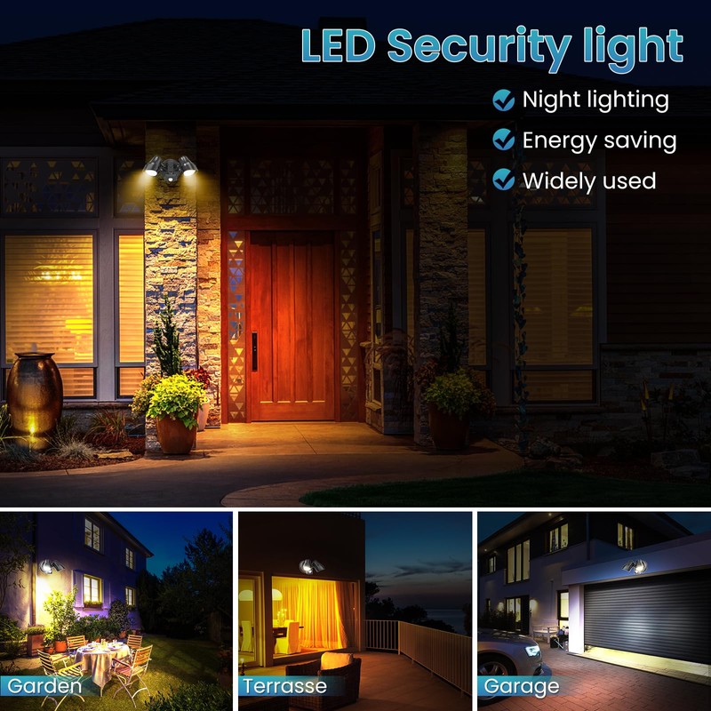ALUSSO LIGHTING 25W LED Security Light Remote Control 2000lm, 3000K-6500K