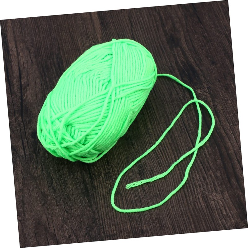 TEHAUX 50g Fluorescent Cotton Yarn Soft Chunky Knitting Yarn for
