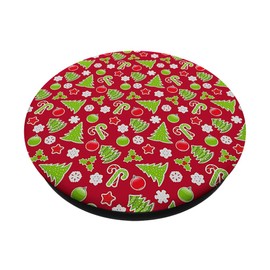 Fire Fit Designs Christmas Pop Socket Winter Pop Socket for Phone - Swappable Top, Expandable Stand, Compatible with Wireless Charging (Excluding Apple MagSafe), Black