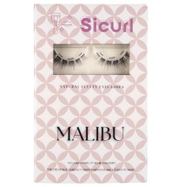 Sicurl The Malibu Lashes, Natural Fluffy Lightweight Eyelashes, False Eyelashes Everyday Use, Individual Lashes, Easy to Apply, No Lash Glue Included (8-14mm), 5 Pairs Eyelashes