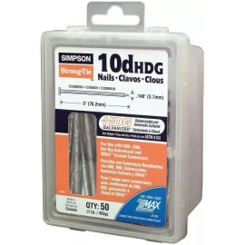 Simpson Strong Tie 10DHDG-R 10D 3" by .148" Hot-Dip Galvanized Nails (1-lb)