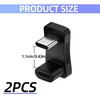 2Pcs 180° USB C Male to USB Female U Shape