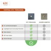 KTC-Home Premium Doorbell Anthracite – LED Push Button Blue –
