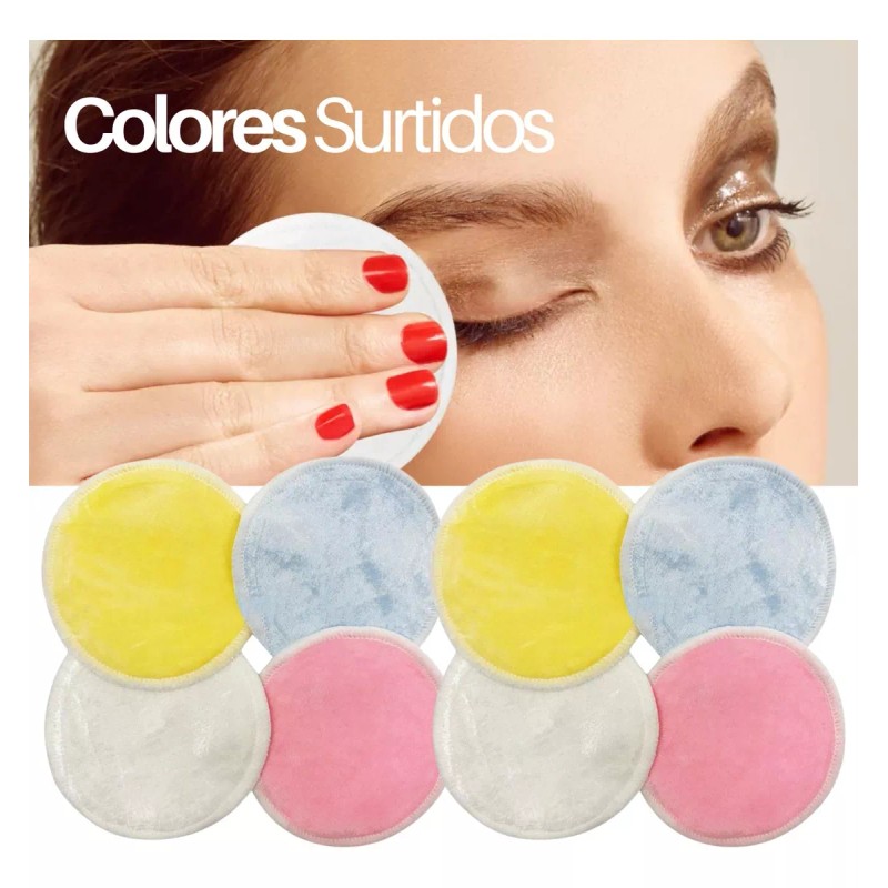 Universo en Linea Almohadillas Desmaquillantes Reutilizables Microfibra 16pz F