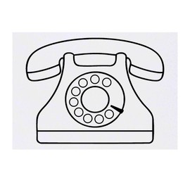 'Retro Telephone' Temporary Tattoo - Water Resistant, Skin-Safe, Non-Toxic Transfer (TO00085559)